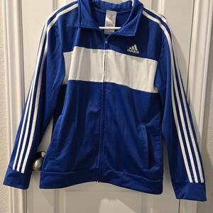 Boy's Adidas zip up tract jacket. Size XL 18/20.